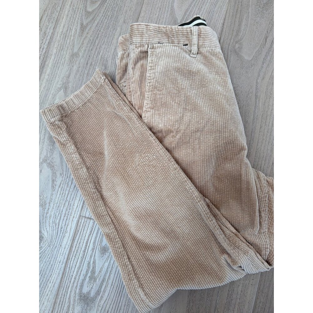 Zara Men Corduroy Beige Trousers Size 29 Made In Turkey